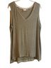 CAbi Stripes Green Ivory Sleeveless Top Size XL - photo 1