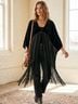 Free People 100% Polyester Black Poncho One size - photo 4