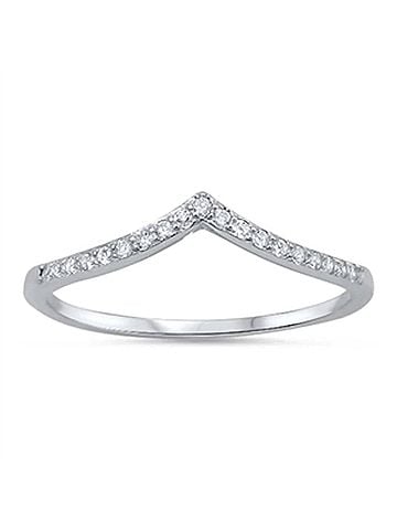 Starlette Women's Lilly Stackable Ring in Silver (view 1)