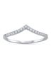 Starlette Solid Silver Toned Women's Lilly Stackable Ring in Silver Size 8 - photo 1