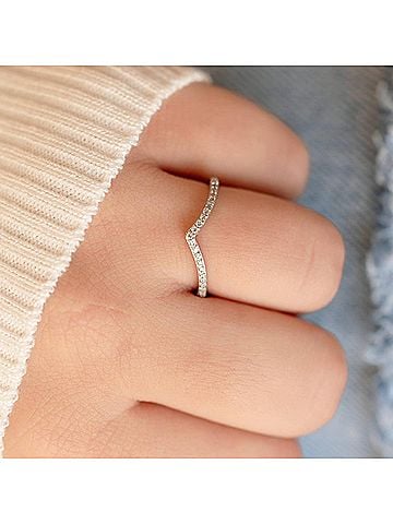 Starlette Women's Lilly Stackable Ring in Silver (view 2)