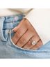 Starlette Solid Silver Toned Women's Lilly Stackable Ring in Silver Size 8 - photo 3