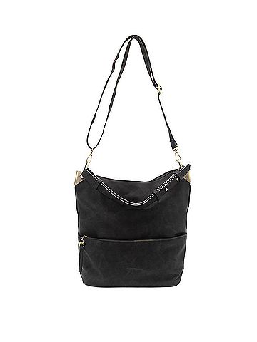 Joy Susan Women's Darcy Pocket Bucket Bag in Black (view 2)
