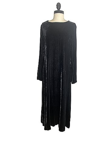 Eileen Fisher Long Sleeve Velvet Maxi Casual Dress (view 1)