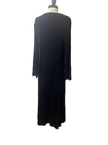 Eileen Fisher Long Sleeve Velvet Maxi Casual Dress (view 2)