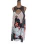 Guess 100% Polyester Floral Black Ivory Orange Cocktail Dress Size M - photo 1