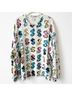 R13 100% Cotton Print Multi Color Casual Sweaters Size L - photo 9