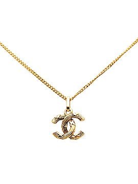 Chanel Gold Plated CC Pendant Necklace (view 2)