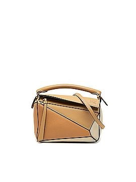 Loewe Mini Bicolor Calfskin Puzzle Satchel (view 1)