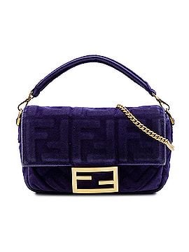 Fendi Mini Zucca Embossed Velvet Baguette Satchel (view 1)
