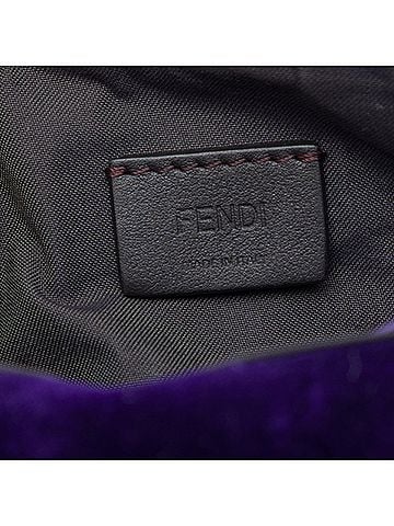 Fendi Mini Zucca Embossed Velvet Baguette Satchel (view 2)