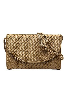 Bottega Veneta Satin Intrecciato Flap Shoulder Bag (view 1)