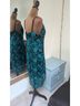 Guess 100% Polyester Floral Black Teal Cocktail Dress Size 14 - photo 8