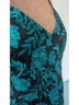 Guess 100% Polyester Floral Black Teal Cocktail Dress Size 14 - photo 9