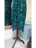 Guess 100% Polyester Floral Black Teal Cocktail Dress Size 14 - photo 7