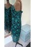 Guess 100% Polyester Floral Black Teal Cocktail Dress Size 14 - photo 12