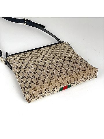 Gucci Gucci GG pattern shoulder bag, Sherry line, Web canvas, beige/black, 388926, women's. (view 2)