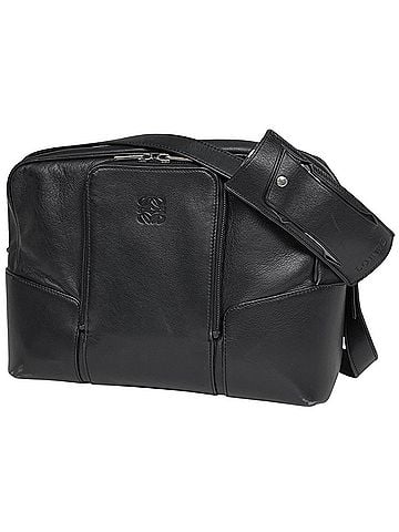 Loewe Loewe Anagram Shoulder Bag, Leather, Black, Women's (view 1)