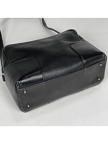 Loewe Loewe Anagram Shoulder Bag, Leather, Black, Women's (view 2)