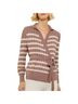 misook Graphic Stripes Brown Tan Cardigan Size M - photo 4