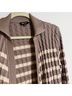 misook Graphic Stripes Brown Tan Cardigan Size M - photo 3