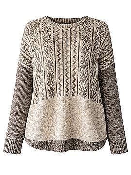 Peruvian Connection Nordic Fair Isle Pullover Sweater (view 1)