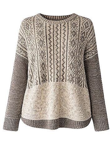 Peruvian Connection Nordic Fair Isle Pullover Sweater (view 1)