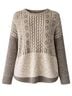 Peruvian Connection 100% Pima Cotton Fair Isle Brown Ivory Pullover Sweater Size S - photo 1