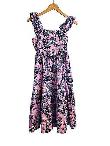 J.Crew Smocked Ruffle Strap Floral Sundress Casual Dress (view 1)