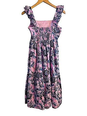 J.Crew Smocked Ruffle Strap Floral Sundress Casual Dress (view 2)
