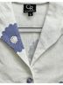 Connie Roberson 100% Linen Floral White Blue Jacket Size S - photo 3