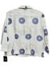 Connie Roberson 100% Linen Floral White Blue Jacket Size S - photo 2