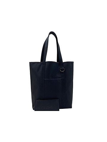 Céline Celine Trekking Vertical Cabas Handbag, Black (view 1)
