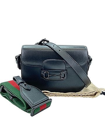 Gucci Gucci Horsebit 1955 2-Way Shoulder Bag, Black (view 1)