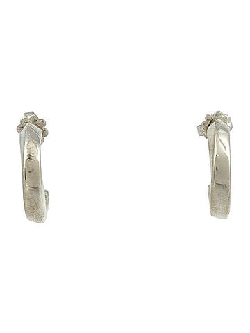 Tiffany & Co. Tiffany &amp; Co. Knife-Edge Hoop Earrings, Sterling Silver 925, Women's (view 1)