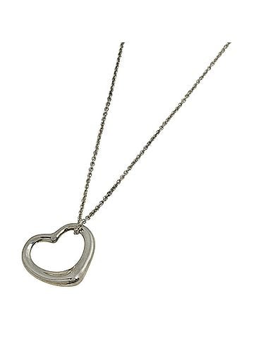 Tiffany & Co. Tiffany &amp; Co. Open Heart Necklace, Sterling Silver 925, Silver, Women's (view 1)