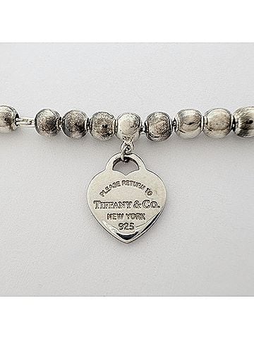 Tiffany & Co. Tiffany &amp; Co. Return to Mini Heart Bracelet with Ball Chain, Sterling Silver 925, Women's. (view 2)