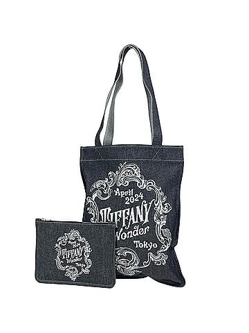 Tiffany & Co. Tiffany &amp; Co. Logo Tote Bag and Pouch Set, Okayama Denim, Black, Women's (view 1)