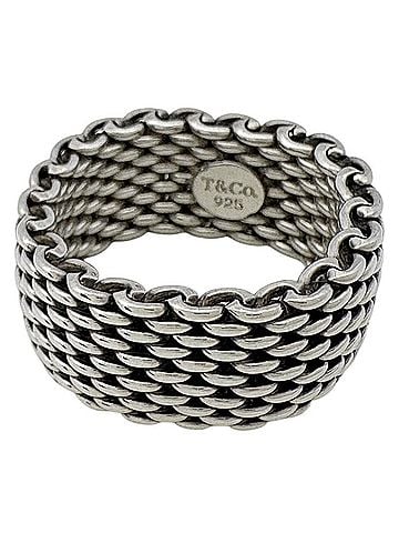 Tiffany & Co. Tiffany &amp; Co. Somerset Mesh Ring, Sterling Silver 925, Women's Ring (view 1)