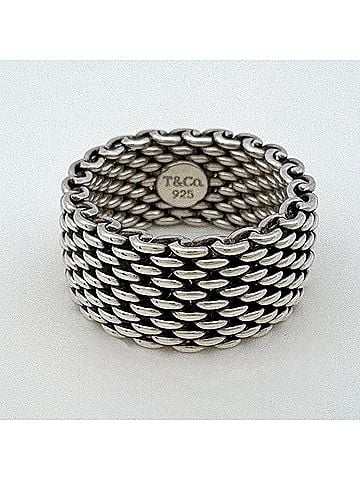 Tiffany & Co. Tiffany &amp; Co. Somerset Mesh Ring, Sterling Silver 925, Women's Ring (view 2)