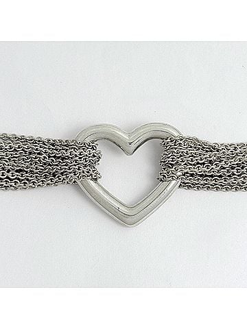 Tiffany & Co. Tiffany &amp; Co. Open Heart Toggle Chain Necklace, Sterling Silver 925, Silver, Women's (view 2)