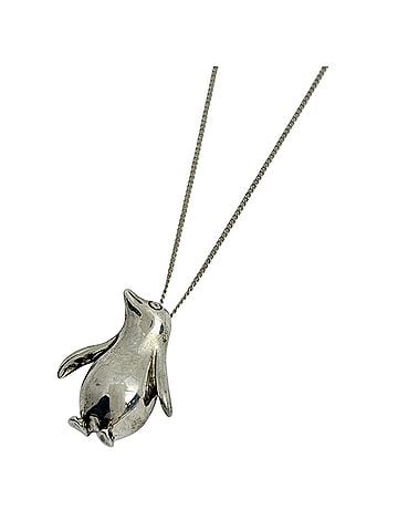 Tiffany & Co. Tiffany &amp; Co. Penguin Motif Necklace, Sterling Silver 925, Silver, Women's (view 1)