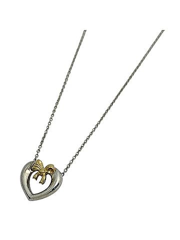 Tiffany & Co. Tiffany &amp; Co. Heart Ribbon Necklace, 18K Gold, Sterling Silver 925/750, Women's. (view 1)