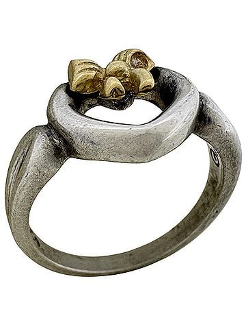 Tiffany & Co. Tiffany &amp; Co. Heart with Bow Ring, Sterling Silver 925/750, Women's Ring (view 1)