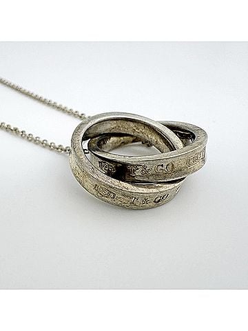Tiffany & Co. Tiffany &amp; Co. Interlocking Circle Necklace 1837 Sterling Silver 925 Women's (view 2)