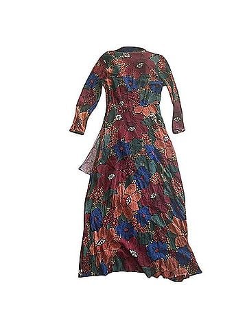 FARM Rio Black Stitched Flowers Casual Dress (view 2)