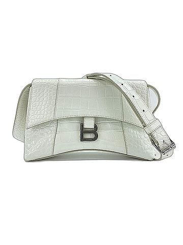 Balenciaga Balenciaga Downtown Shoulder Bag, White (view 1)
