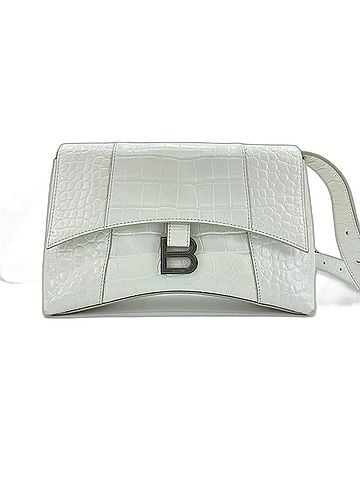 Balenciaga Balenciaga Downtown Shoulder Bag, White (view 2)