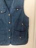 Orvis 100% Cotton Blue Denim Vest Size S - photo 4
