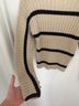 Anthropologie Stripes Tan Black Pullover Sweater Size S - photo 3